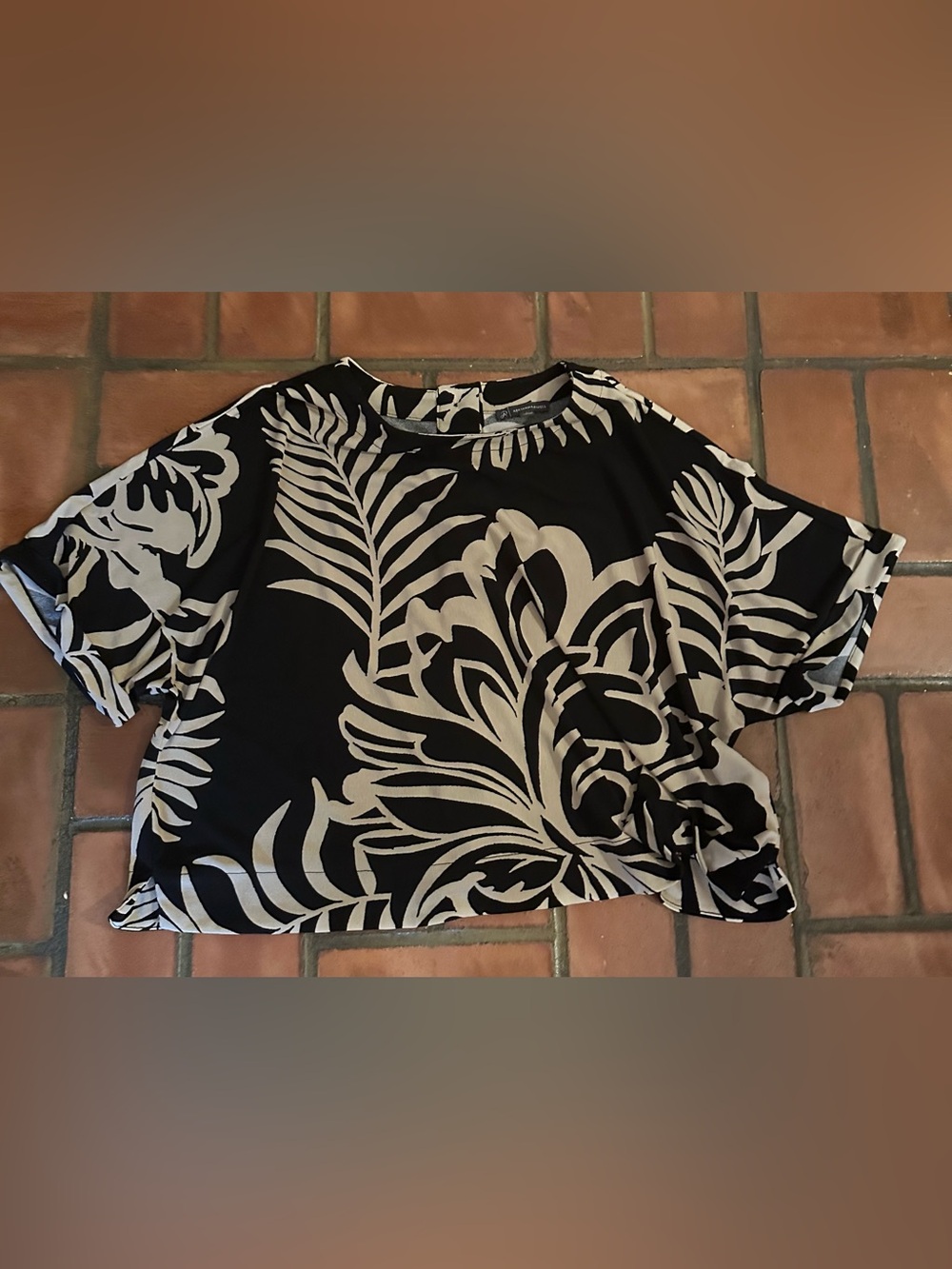 Adrianna Papell dolman-sleeve
cropped blouse